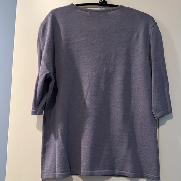 Kasper & Company ASL Elegant Knit Shell in Light Purple Color. - Picture 2 of 2